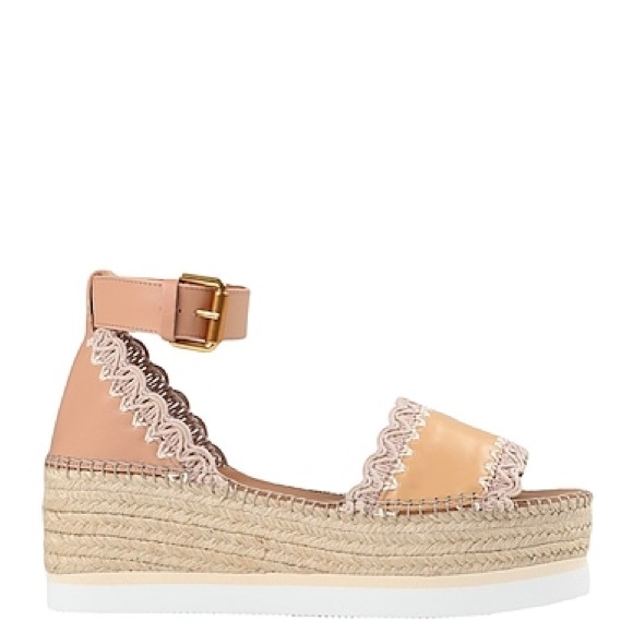 See By Chloe Tan Espadrille Platform Sandals - Picture 1 of 5